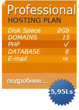 Professional хостинг 5,95Ls в месяц 2Gb